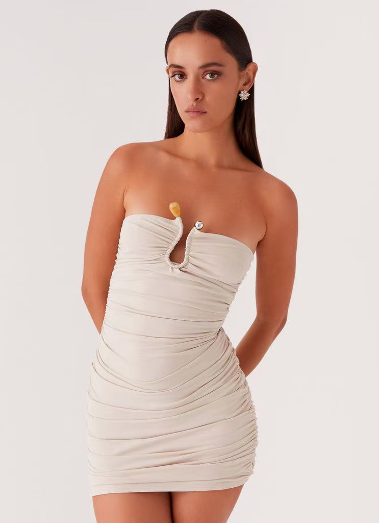 Slim-fit Pleated Solid Color Sheath Jumpsuit Skirt