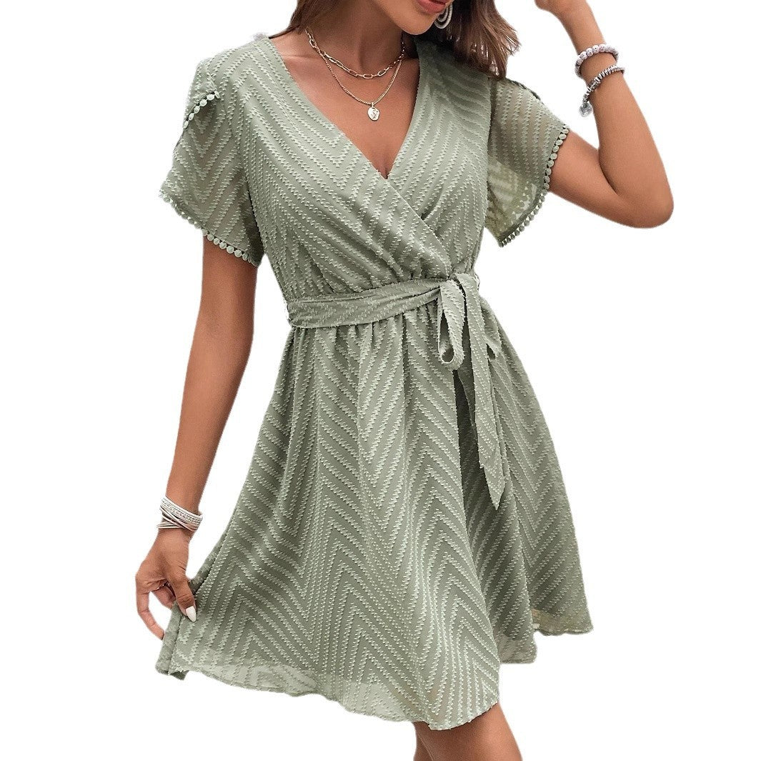V-neck European And American Women's Clothing Dress